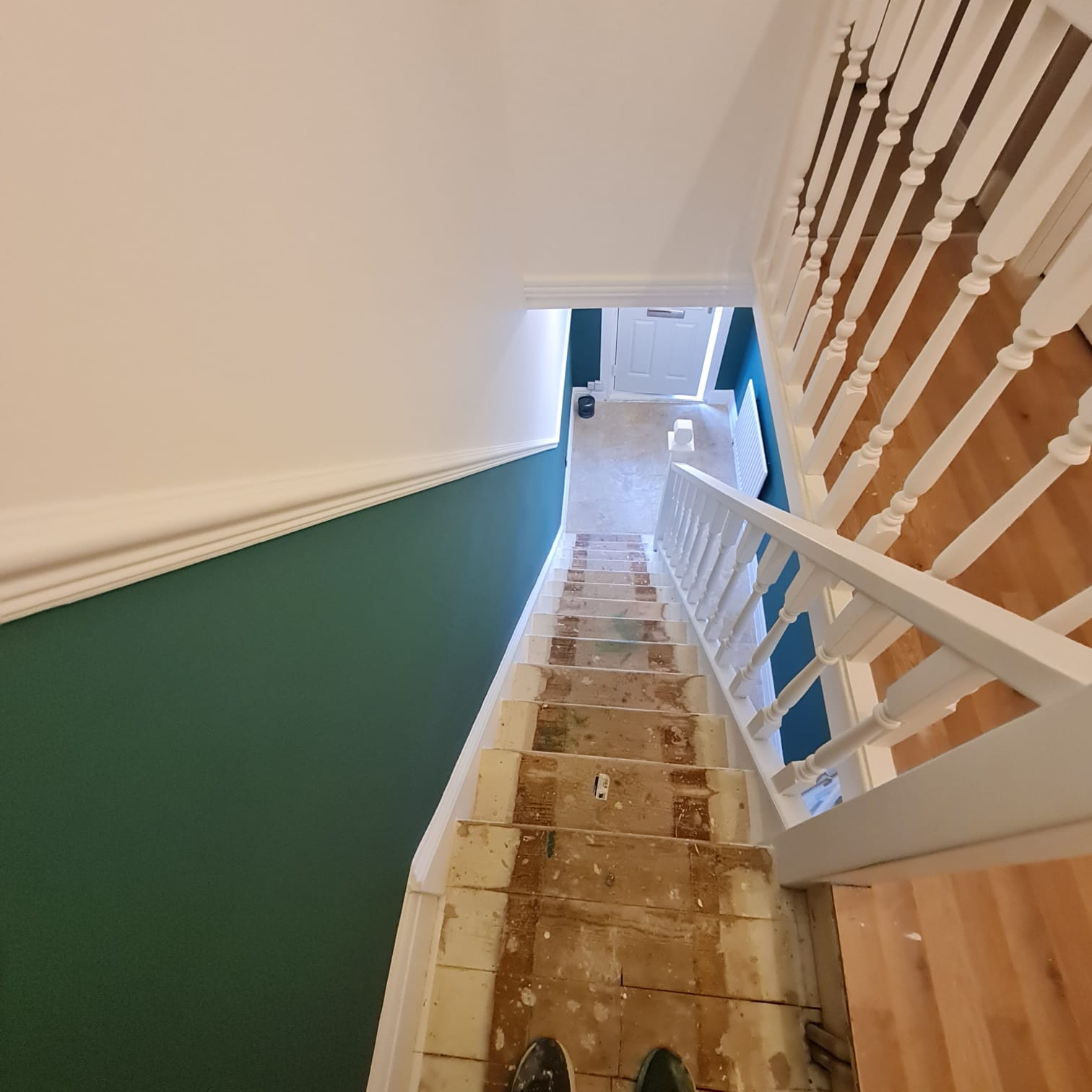 Painted Stairs Green 1