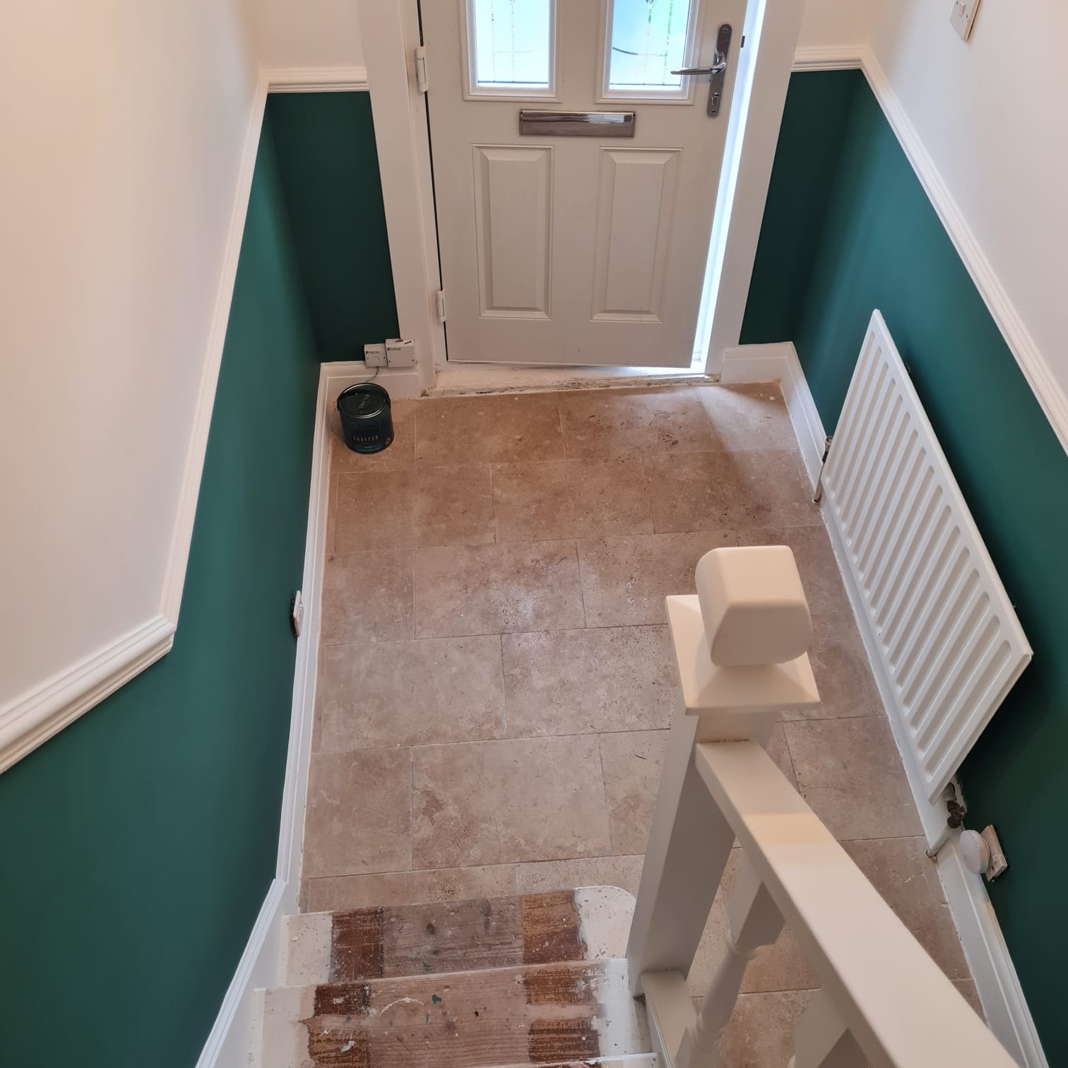 Painted Stairs Green 2