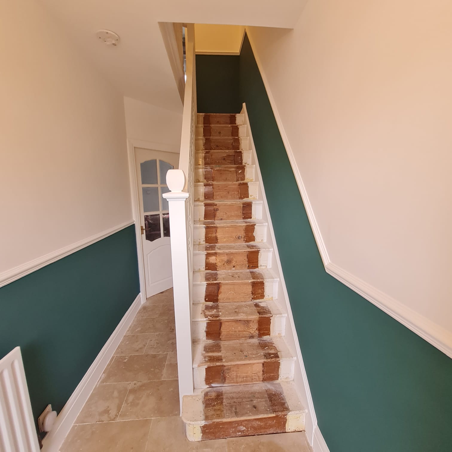 Painted Stairway Green
