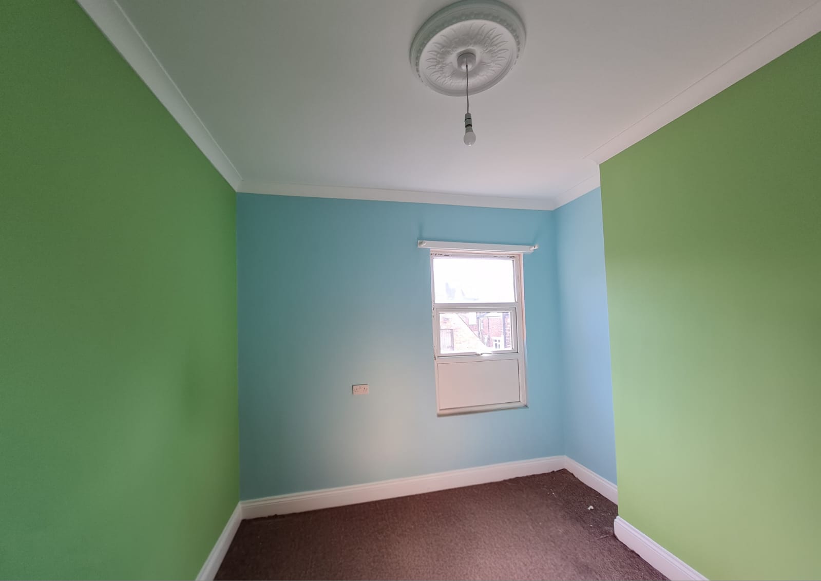 Painted Bedroom Green and Blue 2