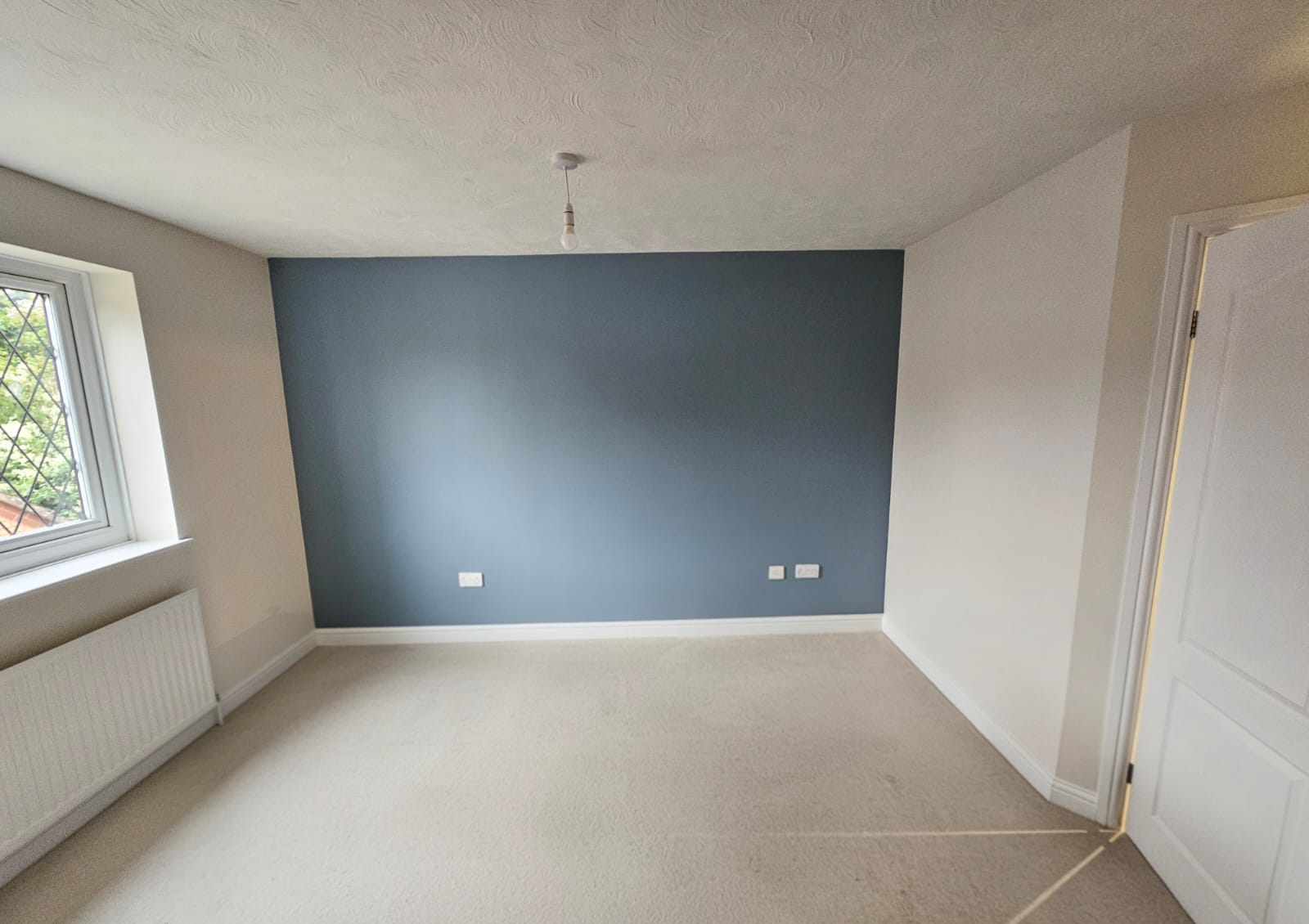 painted bedroom dark blue 1